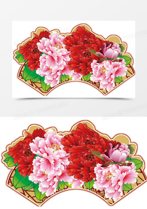 中国结红色牡丹灯笼背景100淘宝护肤品牡丹唯美背景banner70国花牡丹