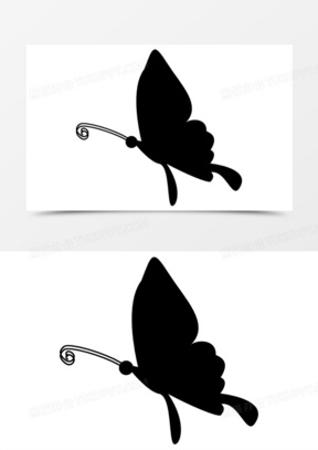 蝴蝶飞的剪影图标