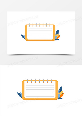 矢量笔记本内页边框素材