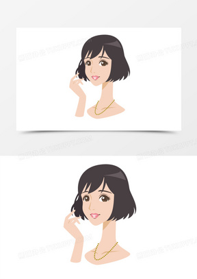 女孩发型图片素材