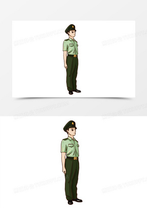 站军姿图片素材
