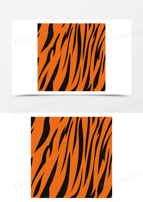 手绘卡通手绘虎纹素材