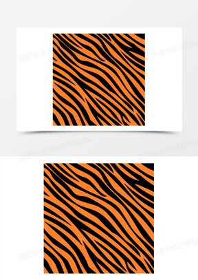 手绘卡通手绘虎纹免抠素材