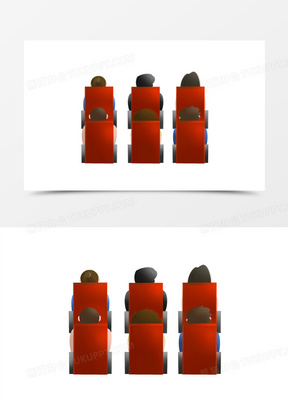 卡通手绘观众席背影元素