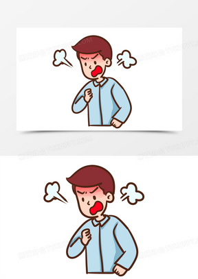 手绘卡通生气发怒免抠素材