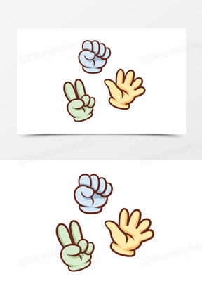 石头剪刀布图标元素10卡通手绘剪刀石头图标元素30卡通手绘掌心手掌布