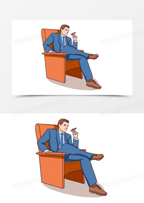 元素190手绘卡通大老板表情包素材360卡通手绘社会大哥元素80卡通手绘