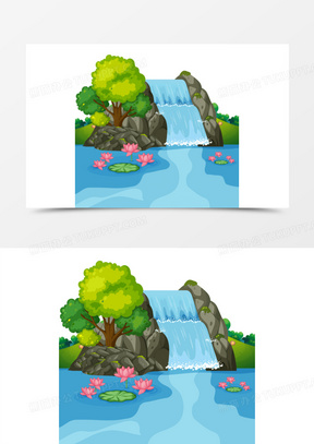 卡通水流素材_卡通水流图片_卡通水流素材图片下载_熊猫办公