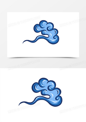 卡通手绘中国风古风云装饰素材