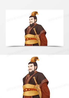 手绘三国演义人物曹操素材