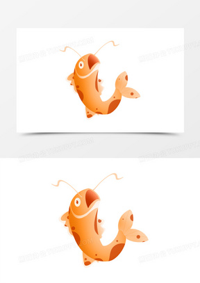 卡通手绘鲶鱼素材