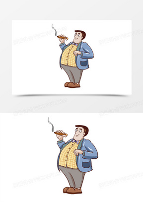 卡通手绘老板免抠元素