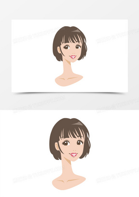 女孩发型图片素材