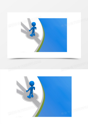 ppt素材矢量30三岔路口270分岔口纠结的卡通男子矢量素材1490箭头转换