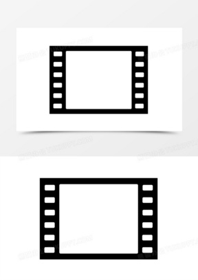黑色简约老电影边框素材