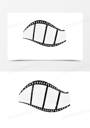 手绘黑白怀旧胶卷元素