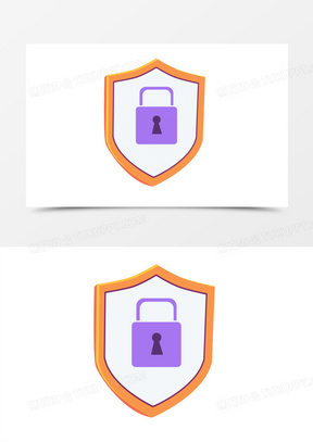 卡通手绘矢量免抠安全盾牌素材