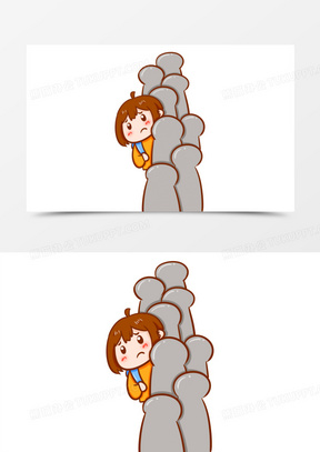 卡通手绘排队很多人表情元素390手绘矢量卡通排队取票素材171手绘矢量