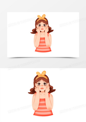 手绘卡通黑眼圈皮肤问题免抠素材