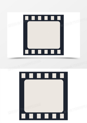 手绘复古老电影边框素材