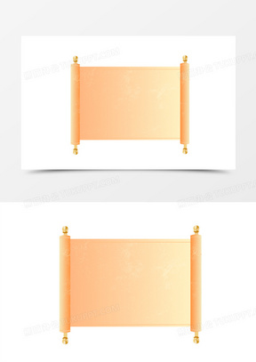 手绘插画风矢量横版中国风卷轴边框素材