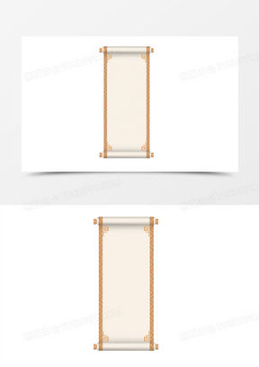 古风卷轴素材免抠图片下载_熊猫办公