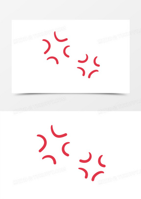 手绘卡通生气符号装饰素材