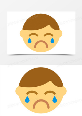 伤心哭的表情2041卡通手绘哭脸哭泣表情元素60饿哭的小孩子220手绘