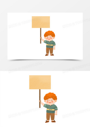 小孩举牌素材_小孩举牌图片_小孩举牌素材图片下载_熊猫办公