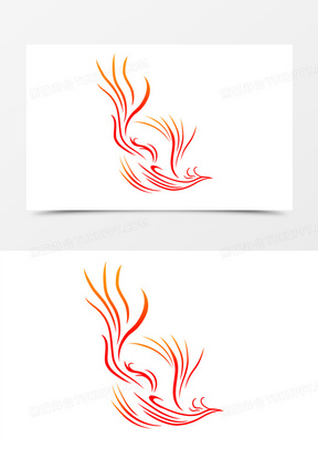 简约凤凰图标元素