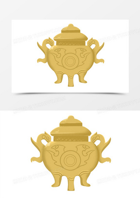 仕女图背景390古代文物120卡通手绘炼丹炉古代文物素材120卡通手绘古