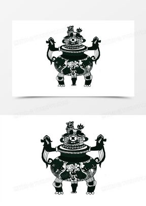 手绘炼丹炉免抠元素