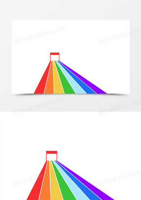 跑道装饰元素182卡通彩虹桥桥免抠装饰素材520卡通赛车装饰矢量图202