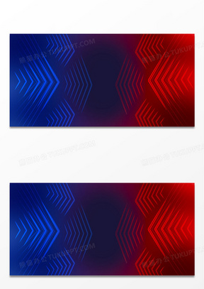 红蓝碰撞渐变几何对抗背景