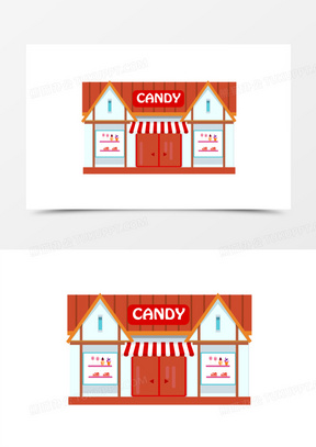 糖果店图片卡通图片简单