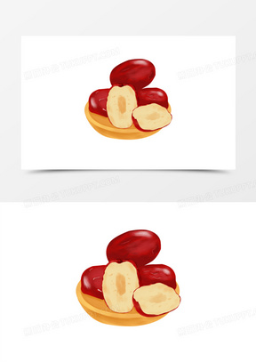 红枣手绘图片素材