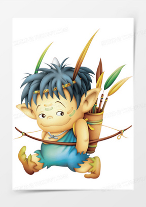 卡通野人头像可爱合集_熊猫办公