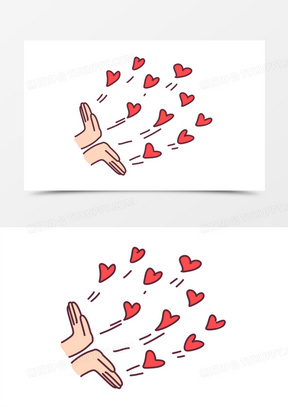 爱心发射的可爱图片