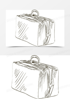 手绘 皮箱 行李箱图片