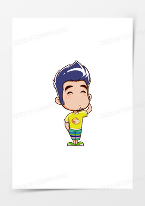 爱情公寓卡通人物曾小贤素材