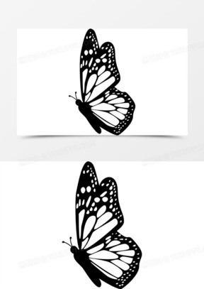 蝴蝶侧面简笔画图片