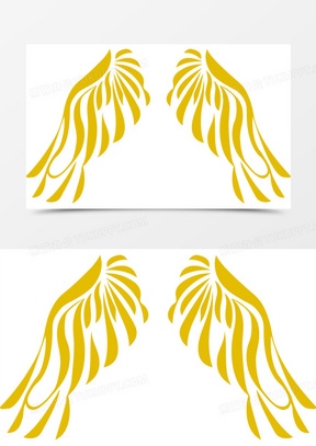 金色翅膀矢量素材