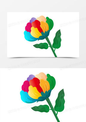 最美的七彩花图片大全_熊猫办公