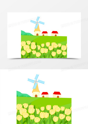 卡通手绘田野乡村元素