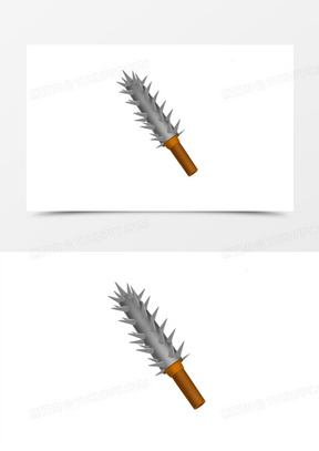 手绘狼牙棒免抠元素