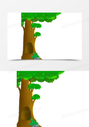 手绘卡通小松鼠和树洞素材50手绘卡通树洞矢量素材460卡通树洞里的猫