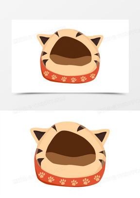 卡通手绘猫窝素材