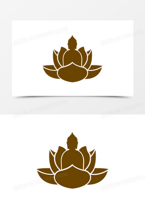 扁平矢量佛教图标素材