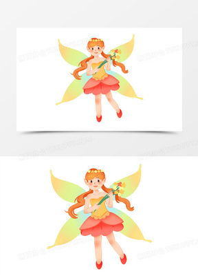 花仙子仙女素材101卡通长发仙女00卡通小仙女40手绘中国风中国风图片