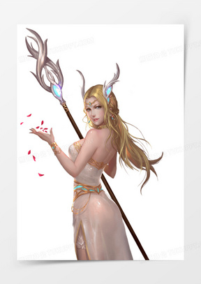 魔幻玄幻金发法师游戏人物